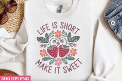 Life is short, make it swee PNG, Retro Positive Sublimation Product Image 1