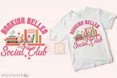Coquette Book SVG Book Lover Social Club SVG T-shirt Design Product Image 2