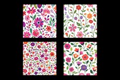 Whimsical Floral Digital Paper Patterns Product Image 2
