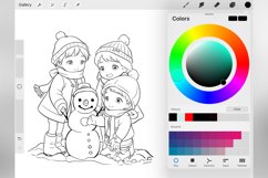 100 Procreate Winter Kids Stamp Brushes Product Image 4