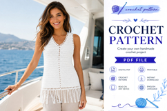 Fringe Tank Top Crochet Pattern PDF Product Image 5