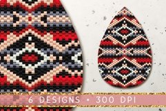 Folk pattern Teardrop Earring Bundle | Sublimation Design Product Image 2