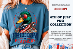 Freedom Feathers PNG | Patriotic Mallard Duck DTF Product Image 3