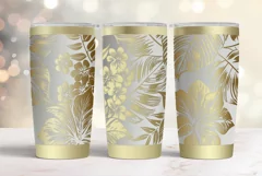 20oz Tumbler laser svg Hibiscus wrap|Tropic Flowers pattern Product Image 3