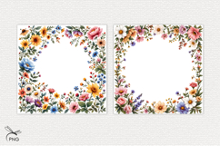 Floral digital paper, background clipart Product Image 2