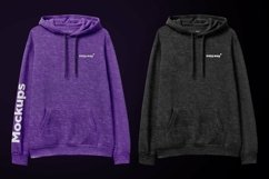 Heather Hoodie Front View PSD Mockup Product Image 2