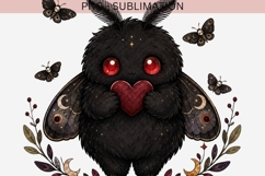 Cute Mothman PNG | Spooky Cryptid Clipart, Mothman Holding Product Image 2