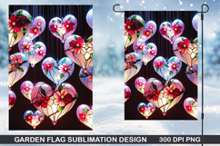 Flowers Garden Flag Sublimation| Flower Garden Flag PNG Product Image 1