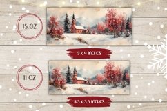 Christmas Village Mug Wrap, Christmas Sublimation Mug Product Image 2
