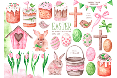 Easter traditions watercolor set. Happy Easter! Product Image 2