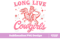 Long Live Cowgirls America 4th of July USA PNG DTF Women Product Image 1