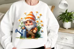 Garden Gnome Sublimation clipart, Watercolor Clipart Product Image 2