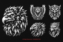 10 Bundle Dark Art Griffin Head Gryphon Mythical Creature Product Image 3