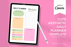 Cute Aesthetic Daily Planner Template | Canva Editable Daily Product Image 2