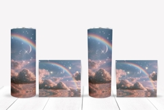 Glitter Tumbler Wrap Design, Glitter Rainbow Tumbler PNG Product Image 2
