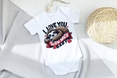 I love you slow much baby Sublimation PNG. Product Image 2