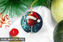 Christmas Santa Wineglass Ornament | Christmas Ornament PNG Product Image 1