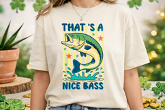 That's A Nice Bass SVG PNG, Funny Fishing T Shirt Product Image 2