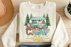 Camp Life PNG - Retro Camper Sublimation - Leopard Print Product Image 2