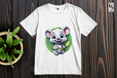 Cute Baby Koala Leaf Clipart Sublimation PNG Product Image 2