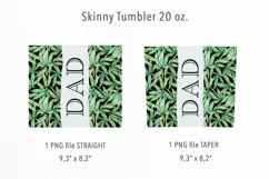 Watercolor Cannabis Dad Tumbler Wrap Product Image 2