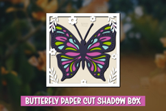 Butterfly shadow box, SVG, 3d papercut SVG, layered paper Product Image 1