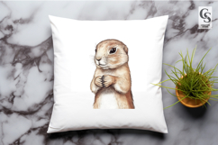 Watercolor Prairie Dog Illustration Clipart Sublimation PNG Product Image 3