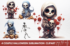 Couple Halloween Sublimation Clipart Product Image 1