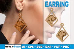 Dog Earring Laser Cut SVG| Cute Jewelry Design Product Image 2