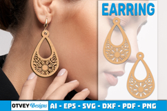 Mandala Earring Lasercut Product Image 1