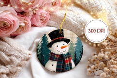 Rustic Snowman Ornament, Christmas Ornament Design Product Image 2