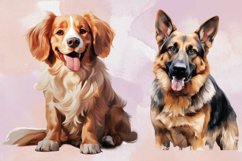 Cute Dog Watercolor Clipart Bundle, Cute Dog Watercolor PNG Product Image 4