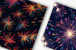 Bursting Fireworks Glow Digital Paper Product Image 2