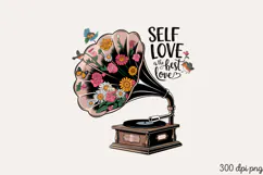 Self love is the best love PNG, Motivation Sublimation PNG Product Image 1
