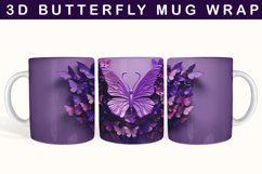 3d Mug Wrap | Butterfly Mug Sublimation Product Image 1