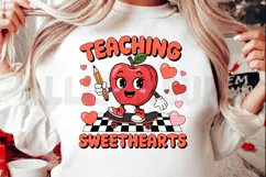 Teaching Sweethearts PNG,Teacher Valentine's Day Sublimation Product Image 2