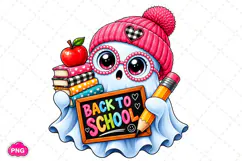 Cute Ghost Back To School PNG, Back To School PNG, Ghost PNG Product Image 2