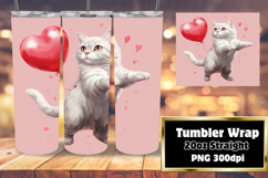 STUNNING 20oz Tumbler Design for Gifts , Cute Cat Product Image 1