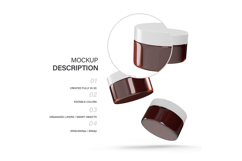 Amber Glass Jars - PSD Mockup Product Image 2