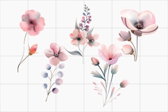 Pink Wildflower Clipart PNG, Decorative Watercolor Floral Product Image 2