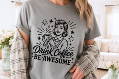 Drink Coffee Be Awesome Svg, Coffee Lover Svg, Coffee Svg. Product Image 3