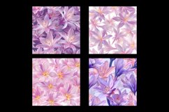 Colchicum Flower Digital Paper Pattern Product Image 2