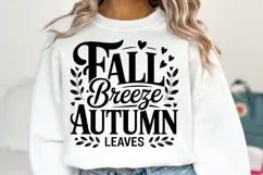 Fall Breeze Autumn Leaves Svg | Halloween Svg | Shirt Svg Product Image 1