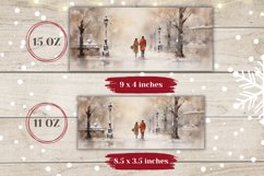 Watercolor Christmas Mug Wrap Design, Christmas Coffee Cup Product Image 2