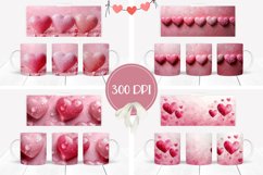 3D Love Mug Wrap Designs, Love Hearts Mug Sublimation Product Image 2