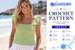 Ruffle Strap Tank Top Crochet Pattern PDF Product Image 5