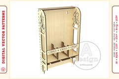 Wine Shelf v3 - laser cutting file - Glowforge ready SVG Product Image 2