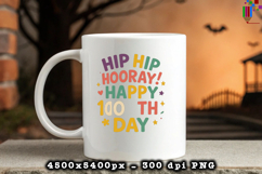 Hip Hip Hooray Happy 100th Day PNG Product Image 3