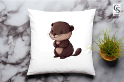 Cute Otter Clipart Sublimation PNG Product Image 2