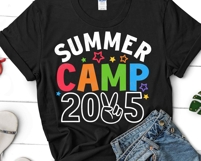Summer Camp 2025 SVG | Summer Quote PNG | Camping Shirt Product Image 2